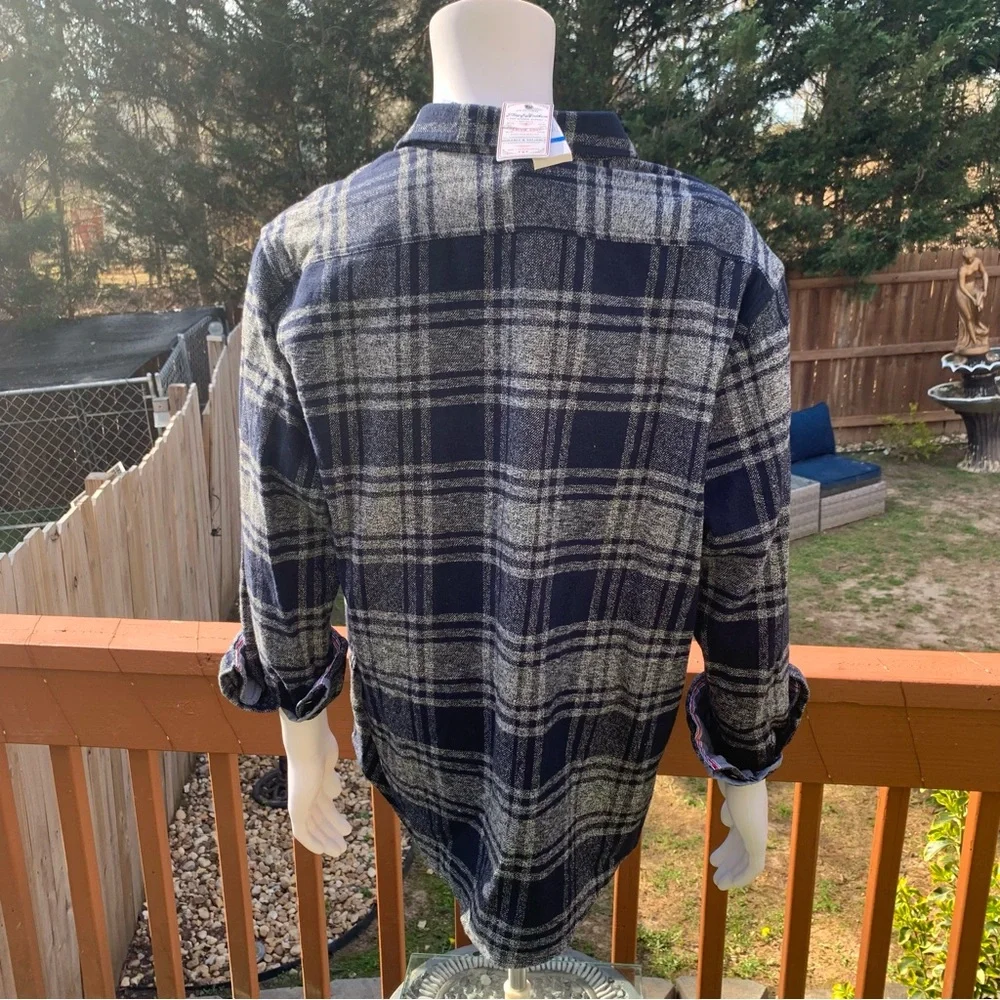 Flag & Anthem Northway LS Single Pocket Flannel Shirt | XL | Navy/Grey NEW!! - Picture 4 of 13
